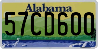 AL license plate 57CD600