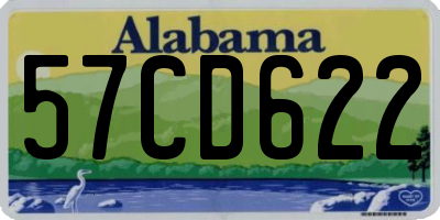 AL license plate 57CD622