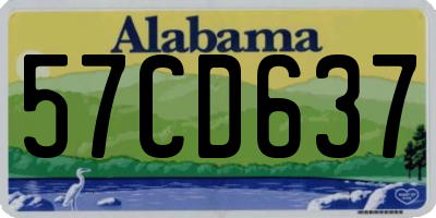 AL license plate 57CD637