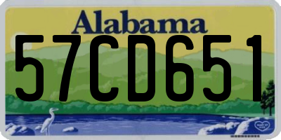 AL license plate 57CD651