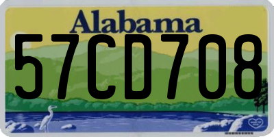AL license plate 57CD708