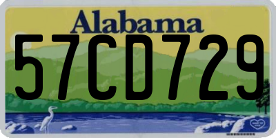AL license plate 57CD729