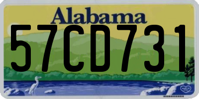 AL license plate 57CD731