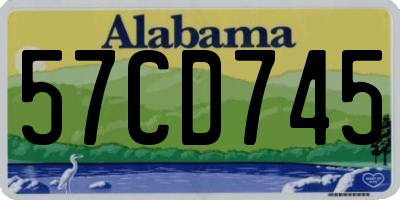 AL license plate 57CD745