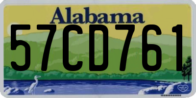 AL license plate 57CD761