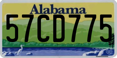 AL license plate 57CD775