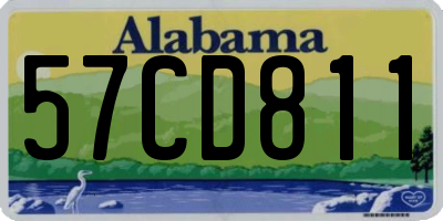 AL license plate 57CD811
