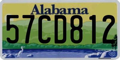 AL license plate 57CD812