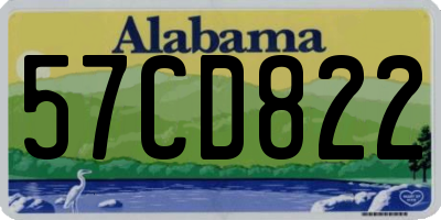 AL license plate 57CD822