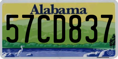 AL license plate 57CD837