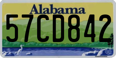AL license plate 57CD842