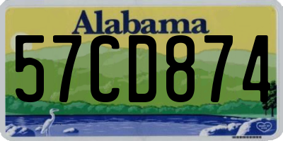 AL license plate 57CD874