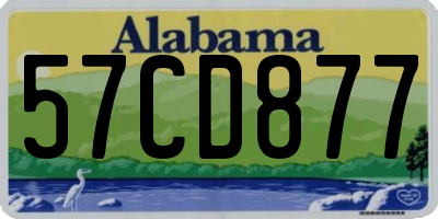 AL license plate 57CD877