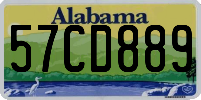 AL license plate 57CD889