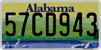 AL license plate 57CD943