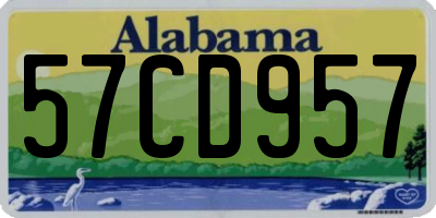 AL license plate 57CD957