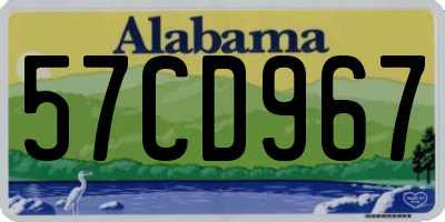 AL license plate 57CD967