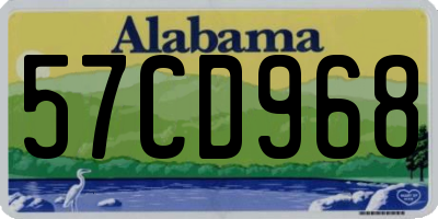 AL license plate 57CD968