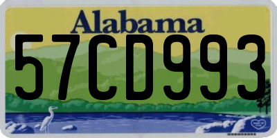 AL license plate 57CD993