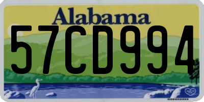 AL license plate 57CD994
