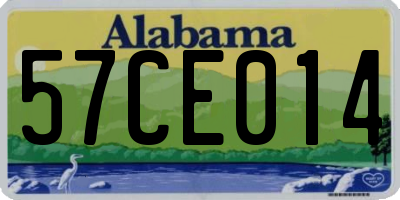 AL license plate 57CE014