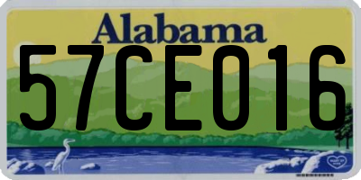 AL license plate 57CE016