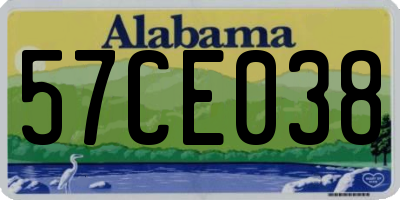 AL license plate 57CE038