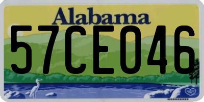 AL license plate 57CE046