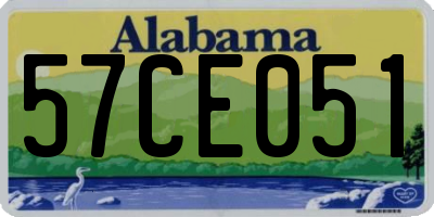 AL license plate 57CE051
