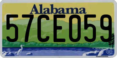 AL license plate 57CE059