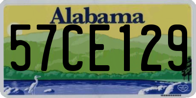 AL license plate 57CE129