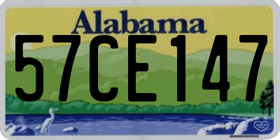 AL license plate 57CE147