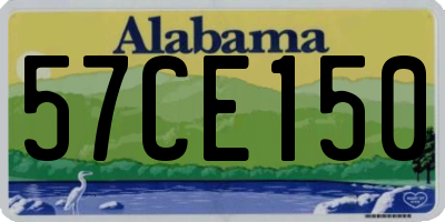 AL license plate 57CE150