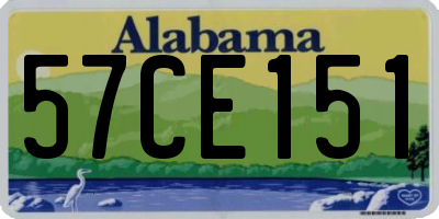 AL license plate 57CE151
