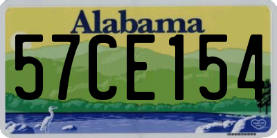 AL license plate 57CE154