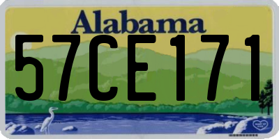 AL license plate 57CE171