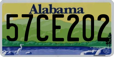AL license plate 57CE202