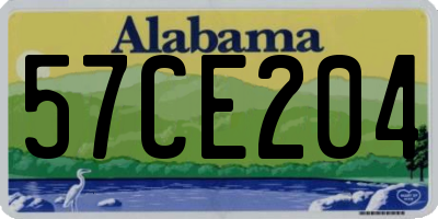 AL license plate 57CE204