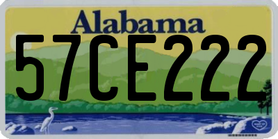 AL license plate 57CE222