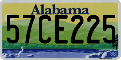 AL license plate 57CE225