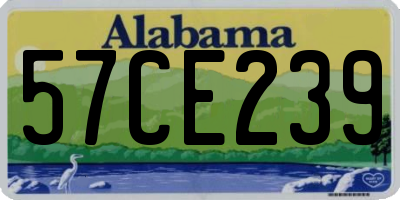 AL license plate 57CE239