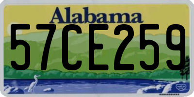 AL license plate 57CE259