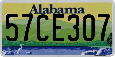 AL license plate 57CE307