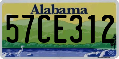 AL license plate 57CE312