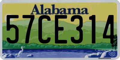 AL license plate 57CE314