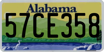 AL license plate 57CE358