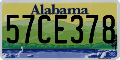 AL license plate 57CE378