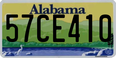 AL license plate 57CE410