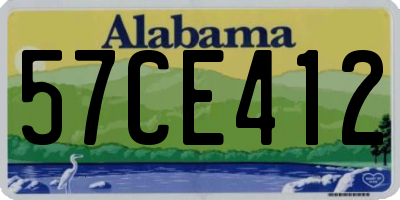 AL license plate 57CE412