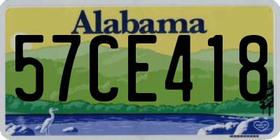 AL license plate 57CE418
